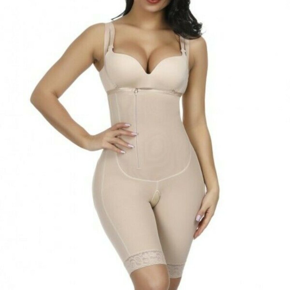 Above the Knee Underbust Side Zipper Superfit Tummy Control Body Shaper M - Picture 3 of 7